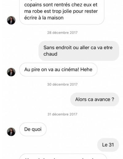 discussion sur instagram (mp)